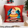 Рождественский мультяшный Санта Наволочка Подушка Подушка для спины Чехол Рождественский праздничный декор