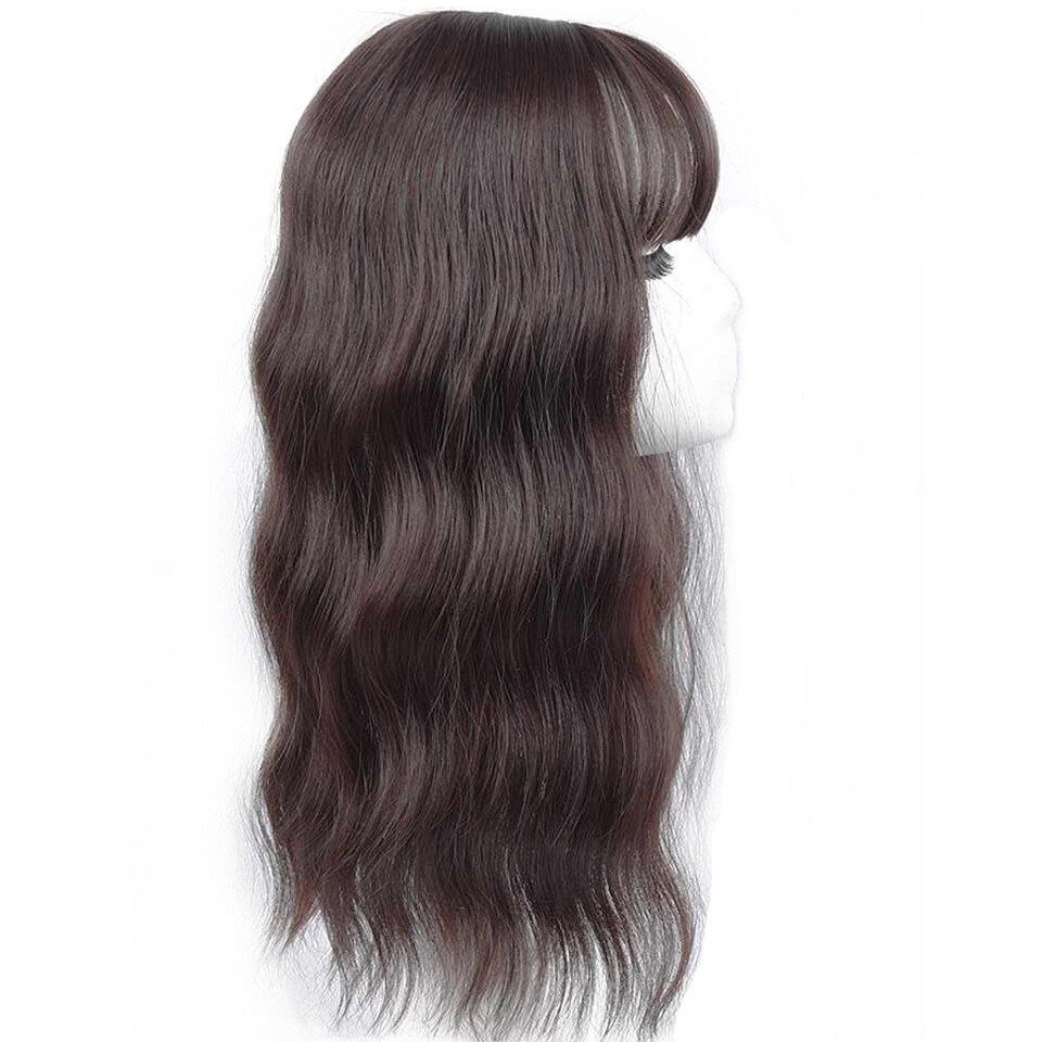 LUPU Новый тип, женские объемные волны, синтетические волосы на голове, парики с челкой, черные, коричневые, с застежкой, термостойкие искусственные волосы