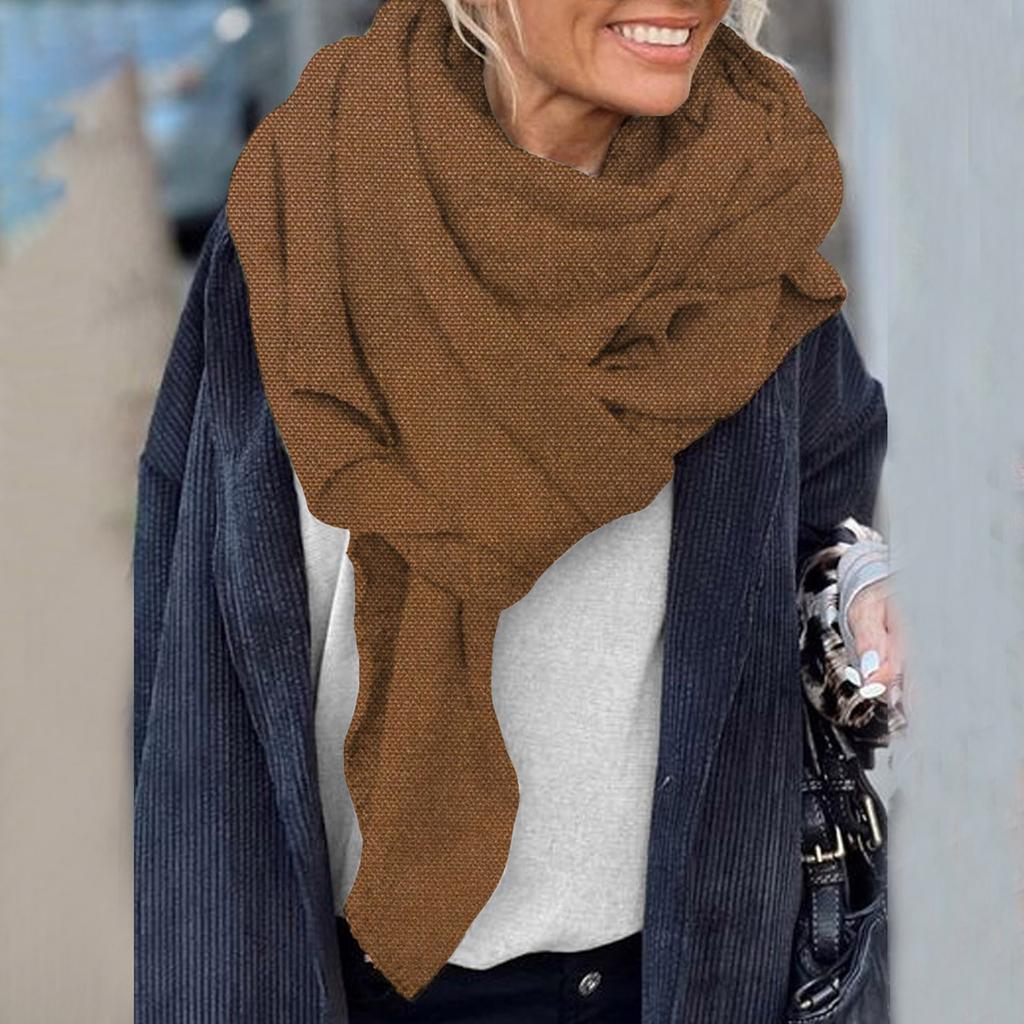 Women's Plaid Scarf Warm Thickening Trend Scarf Shawl Cape