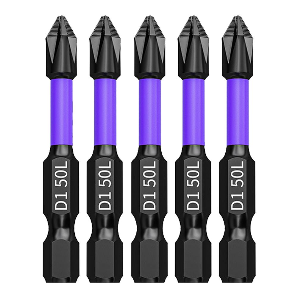 D1 Magnetic Batch Head PH2 Cross Screwdriver Set High Hardness Non-Slip Impact Drill Bit 25/50/65/70/90mm Anti-shock Screwdriver