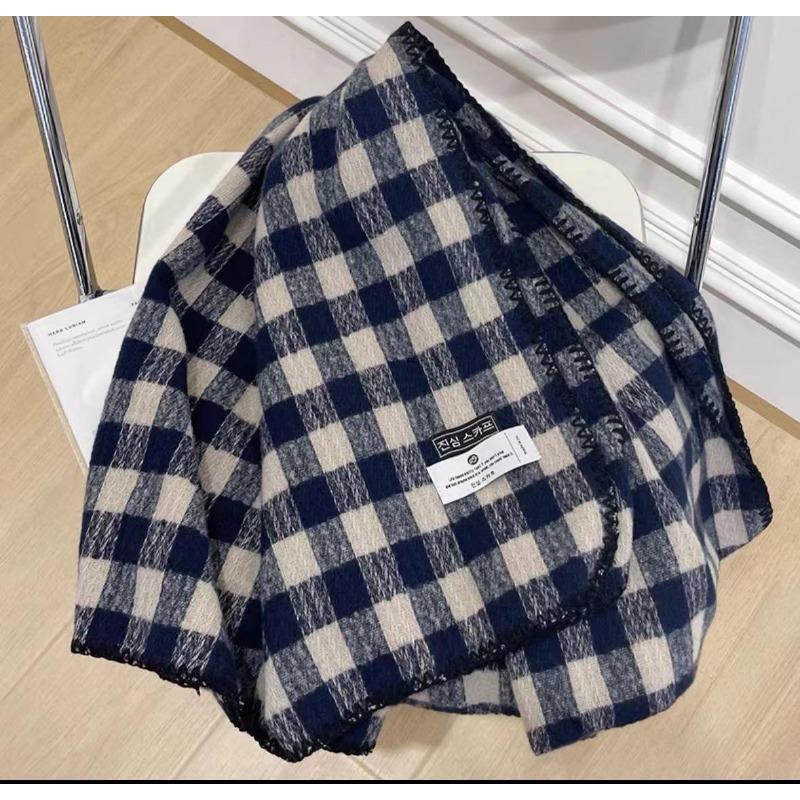 Plaid Collection~ Korean Plaid Fringed Ins Scarf Female Autumn And Winter Students Warm Atmosphere Scarf