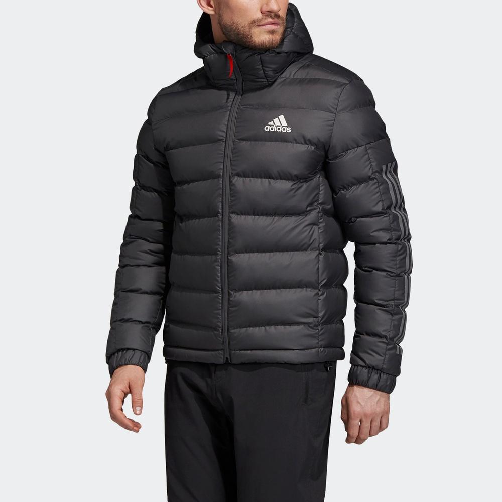 adidas Повседневная спортивная хлопковая куртка с капюшоном на открытом воздухе, мужская верхняя одежда, черная FI2760