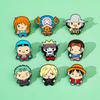 Q-версия ONE PIECE Металлическая значок Король мореплавания Луффи Чоппер Сплав Капельная брошь-булавка