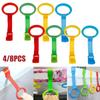 4/8 шт. Детские кольца для подтягивания руками, Кольца для тренировки ходьбы для детских кроваток и манежей, Кольца-помощники для стояния ребенка, Подвески для безопасности кровати
