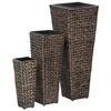 Planters - vidaXL - 3 Pcs - Water Hyacinth - Dark Brown - Indoor