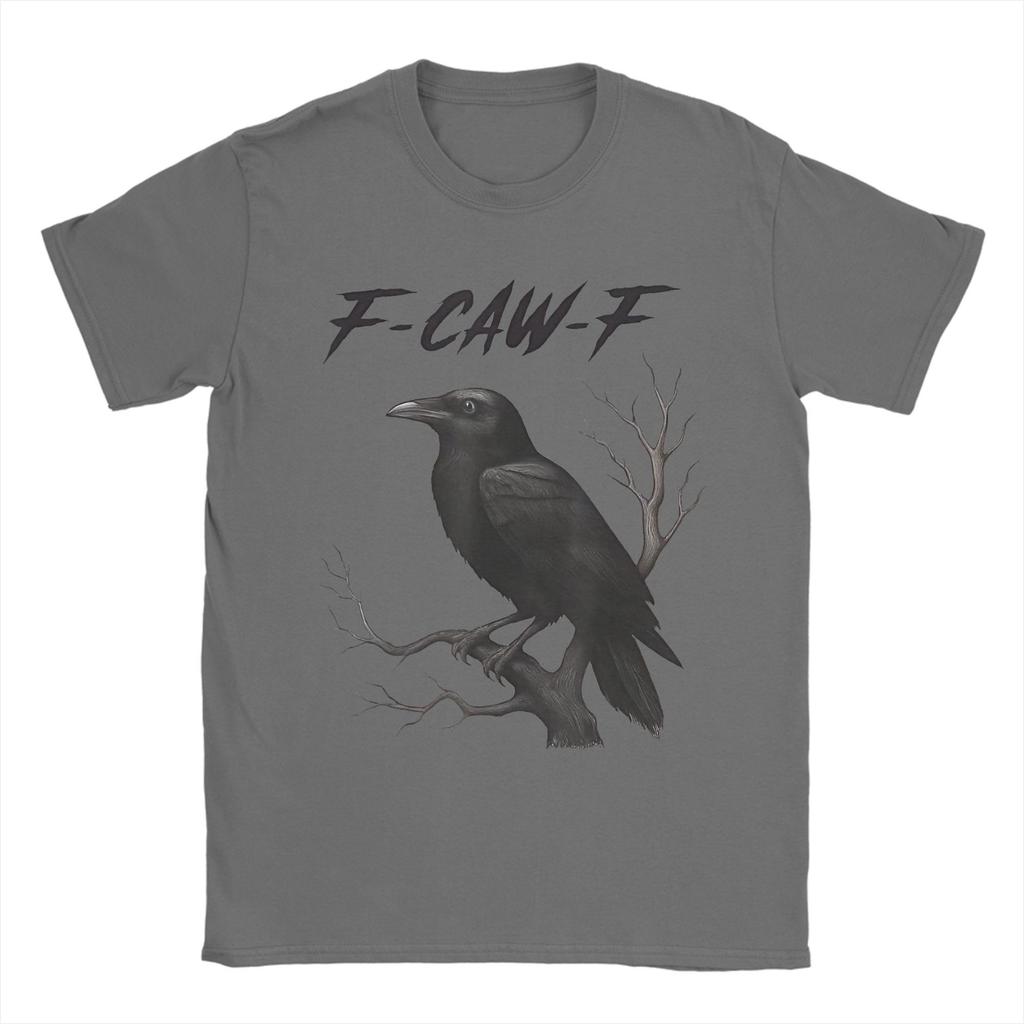 Смешная Футболка F-Caw-F Caw Летняя Винтажные Футболки Хлопок Модная Футболка Для Мужчины С коротким рукавом Печатные Футболки
