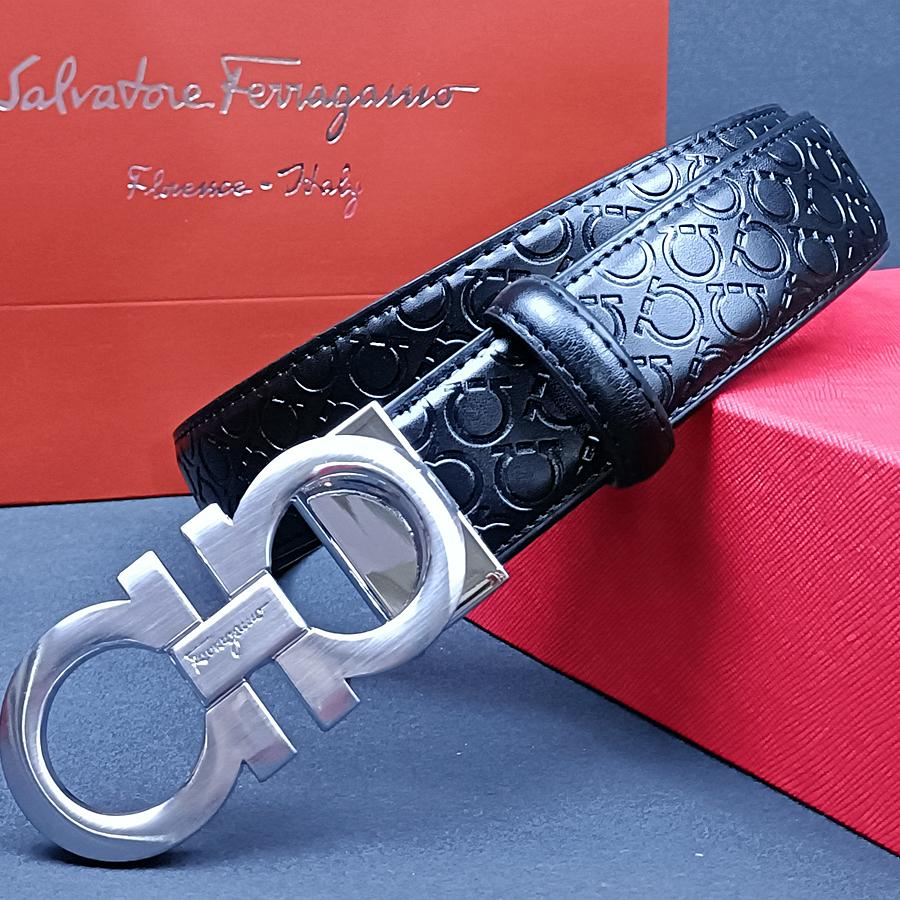 Salvatore Ferragamo 3.3cm Men's Belt Luxury Brand Designer Belt Suit Jeans Formal Brand Classic Tail Clip with Horseshoe Pattern