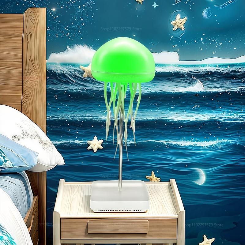 3D Бионические Медузы Ночники RGB Градиентный Милый Прикроватный Светильник Интеллектуальное Голосовое Управление Датчики Окружающего Света Настольная Лампа