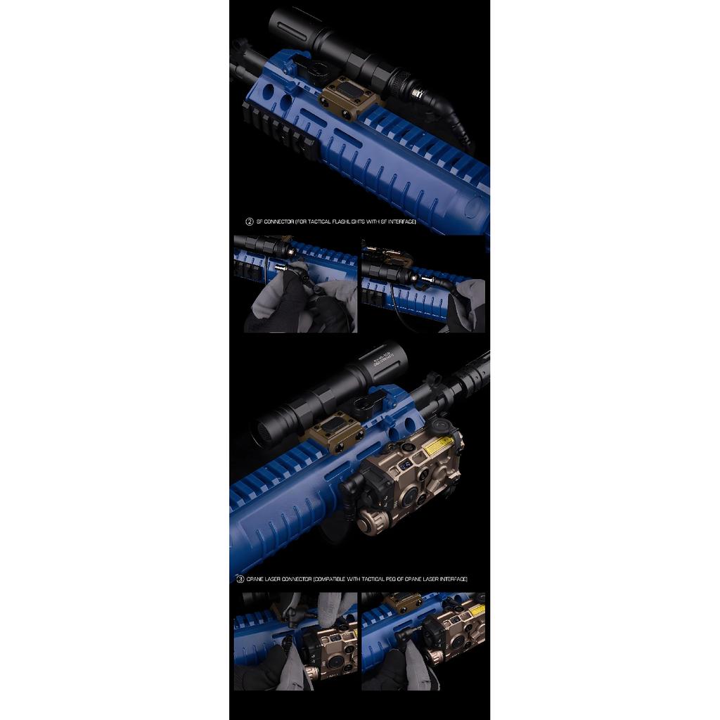 UN Metal Side Wired Switch for PEQ Laser Light Crane SF 2.5mm Connectors Flashlight Side Mount Picatinny Rail Compatible