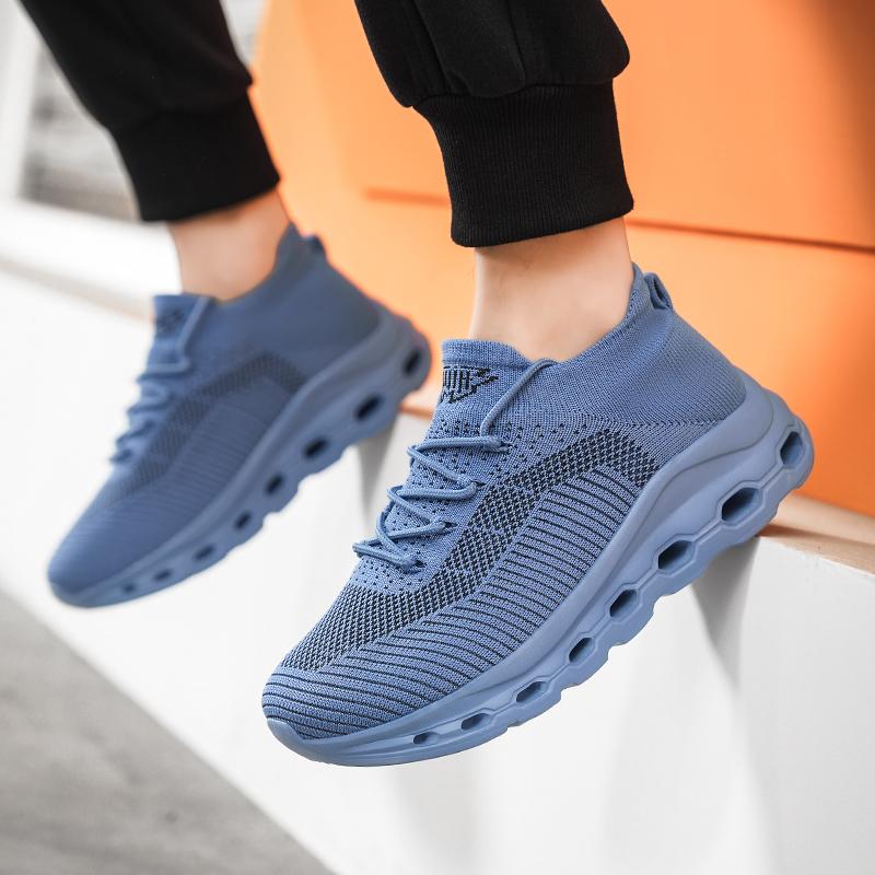 Outdoor Running Shoes Men Lightweight Anti-slip Wear-resistant Casual Shoes Comfortable Men Lace-up Breathable Sport Shoes Men