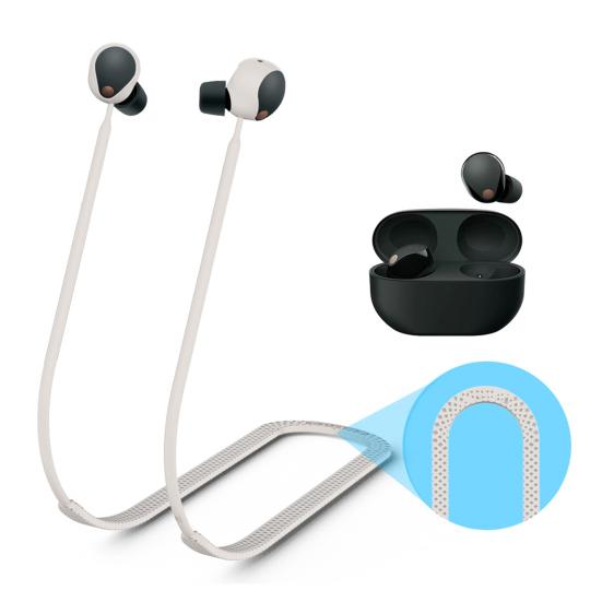 Bluetooth-совместимые наушники с защитой от потери ремней Красочный гибкий силиконовый шейный спортивный ремешок для наушников с защитой от потери аксессуаров
