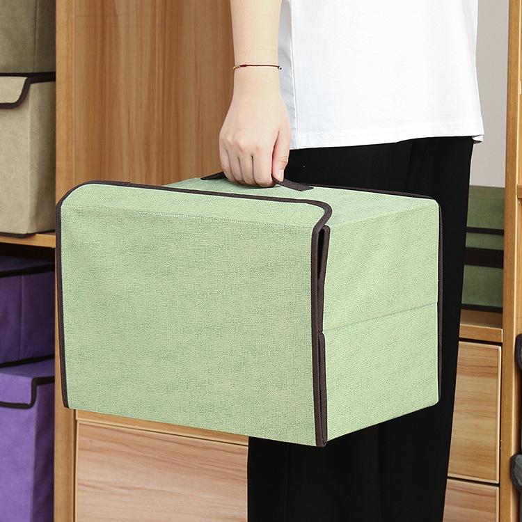 Тканевый складной нетканый пылезащитный ящик для хранения, льняной хлопковый ящик для хранения нижнего белья, ящик для хранения игрушек и одежды, органайзер
