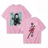 Hot Sale  Demon Slayer Kamado Tanjirou Graphic Print T-shirt Women Men Loose Casual Oversized Top Summer New Tee Streetwear Harajuku Short Sleeve