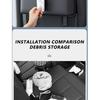 SEAMETAL PU Leather Car Seat Back Organizer Multi-functional Auto Seat Headrest Hanging Storage Bag With Tissue Box Drink Holder