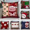 Счастливого Рождества С Новым Годом Наволочка Плюшевая Ткань Мягкая Двусторонняя Печать Дом Диван Высокое Качество Наволочка Декоративная