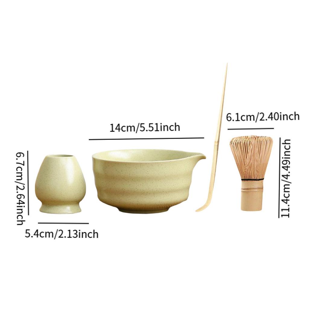 4pcs/set NEW High-end Japanese Ceramic Matcha Gift Box Matcha Tea Set With Whisk And Bowl Sumptuous Grinder Brush Tea Tools Hold