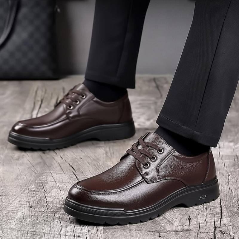 Fashion Men Classic Leather Shoes Spring Autumn Comfortable Platform Casual Shoes British Business Brand Men Luxury Dress Shoes Zapatos