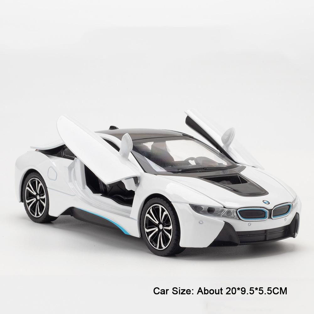 1:22 Z4 i8 Roadster Model Toy Car Wheel Steering Music Light Pull Back Shock Absorption Sports Cars Models Hobby Ornaments
