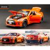 1/32 масштаб GTR Nismo, литая под давлением модель автомобиля, игрушечный автомобиль с откатным механизмом, звуком и светом для детей, коллекция подарков для мальчиков и девочек