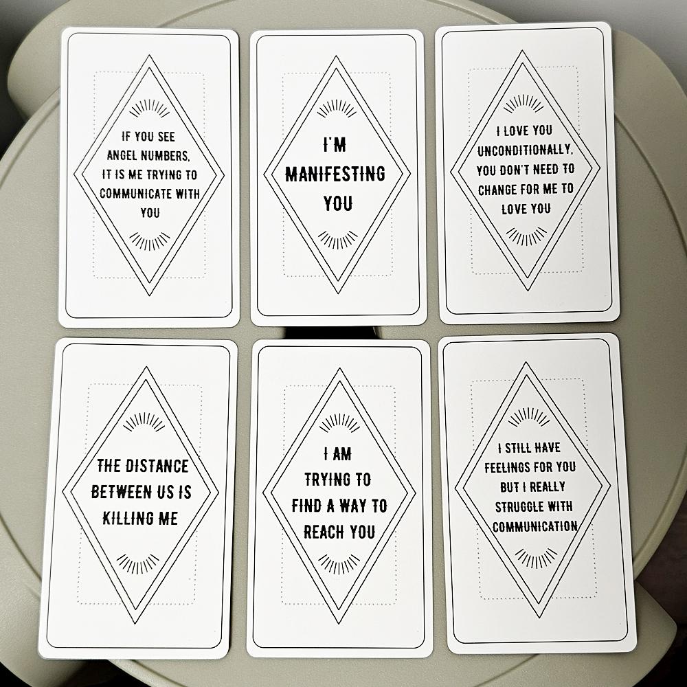 Сообщения Близнецового Пламени Оракул Карты Родственная Душа Колода 10.3*6 см для экстрасенсорной любви и чтения отношений 54 шт. Карт