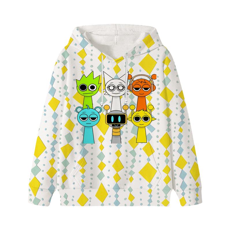 Sprunki Incredibox Hoodie Cartoon Game Children's Cute Children Autumn Sweatshirt Manga Clothes Kid Girl Boy Top Hoody Hoodies