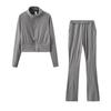European & American Fashion Casual Solid Color Sports Two-Piece Suit