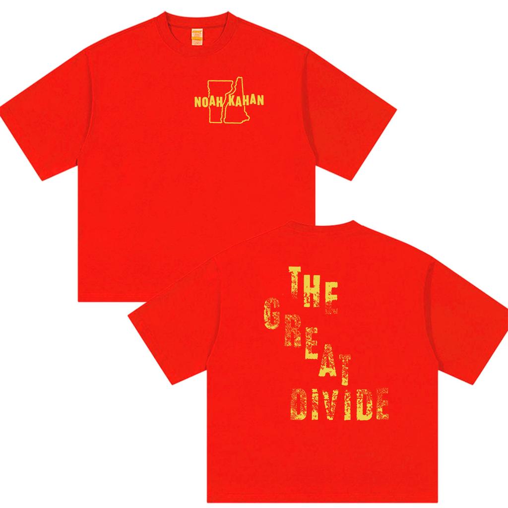 Vintage Noah Kahan The Great Divide Tour 2026 T Shirt Unisexs Hip Hop Fashion Short Sleeve Tshirts100 Cotton Tshirt Streetwear