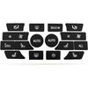 AtticZone AC Button Stickers Dash Panel Control Repair Decals Compatible with BMW 3 Series 5 Series 7 Series (5 Series 2009-2015)