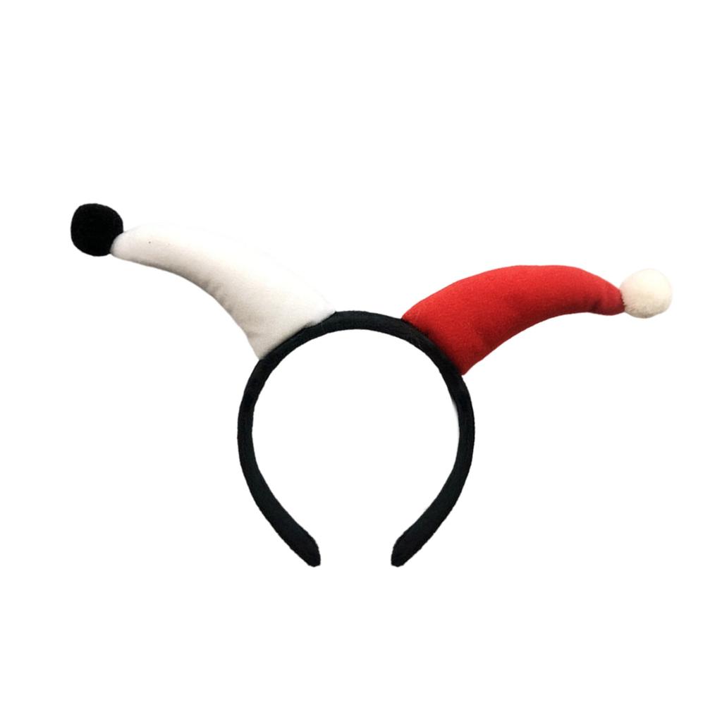 Unique Plush Clown Headband for Adults and Kids Perfect for Halloween and Costume Parties with 3D Exaggerated Horns