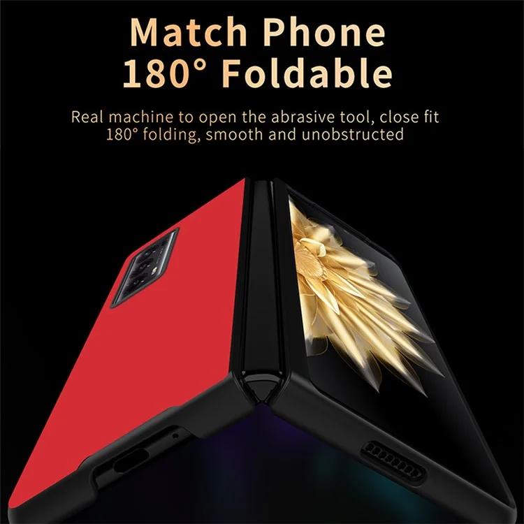 Чехол для телефона Honor Magic V2 5G из искусственной кожи с покрытием из ПК, текстура личи, прорезиненный противоударный чехол