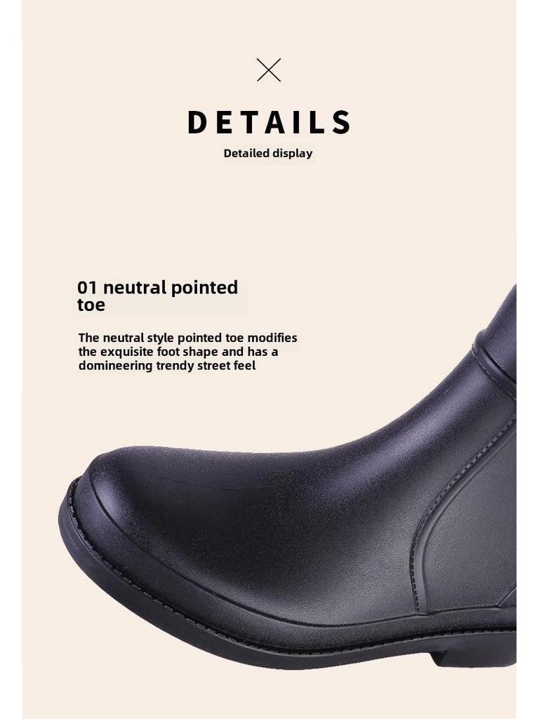 Women's 2025 Thick-Soled High-Top Plus Velvet Waterproof Rain Boots - Fashionable Non-Slip Outdoor Footwear