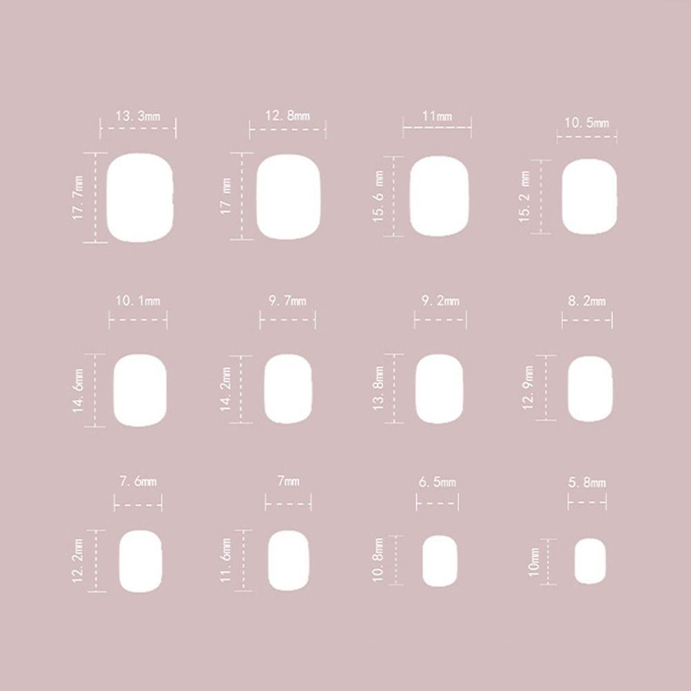 Короткие круглые накладные ногти Бабочки Цветы Наконечники для ногтей Съемные накладные ногти для салона