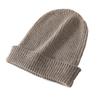 Pure Cashmere Autumn and Winter New Men's and Women's Solid Color Ingot Needle Cuffed Simple Warm Knitted Baotou Hat