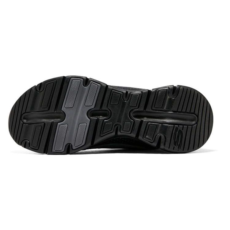 Skechers Arch Fit Ткань Синтетическая кожа Мягкие Удобные Спортивные Низкие Повседневные Обувь Женские кроссовки Черный 149775-BBK