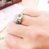 Кольцо для пальца с огранкой в виде овала, очаровательная зеленая богатая лягушка, аксессуары, ювелирные изделия, свадебный подарок на день рождения