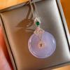 Sace Gems Классический фиолетовый мир пряжка циркон женщин кулон ожерелье мода подарок