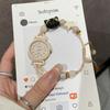 Beaded Chain Watch Adjustable Wristwatches Fashion Quartz Watch  Women Girls