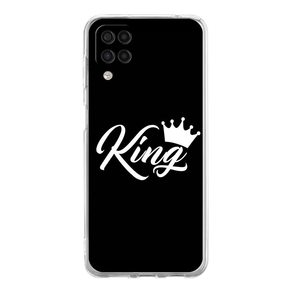 Phone Case for Samsung A13 A15 A25 A51 A71 A21S A11 A31 A52 A41 A23 A53 A73 A32 5G A03S A05s Cover Couple Style Crown King Queen
