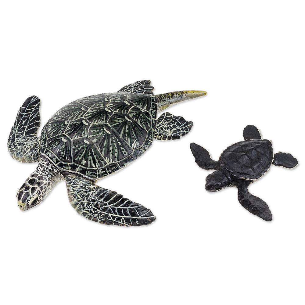 COLORATA Морская черепаха, родитель и детеныш, фигурка, 3D книжка-картинка, 5 видов, 10 штук, инструкция, реалистичная фигурка, коробочная игрушка, развивающая игрушка, подарок