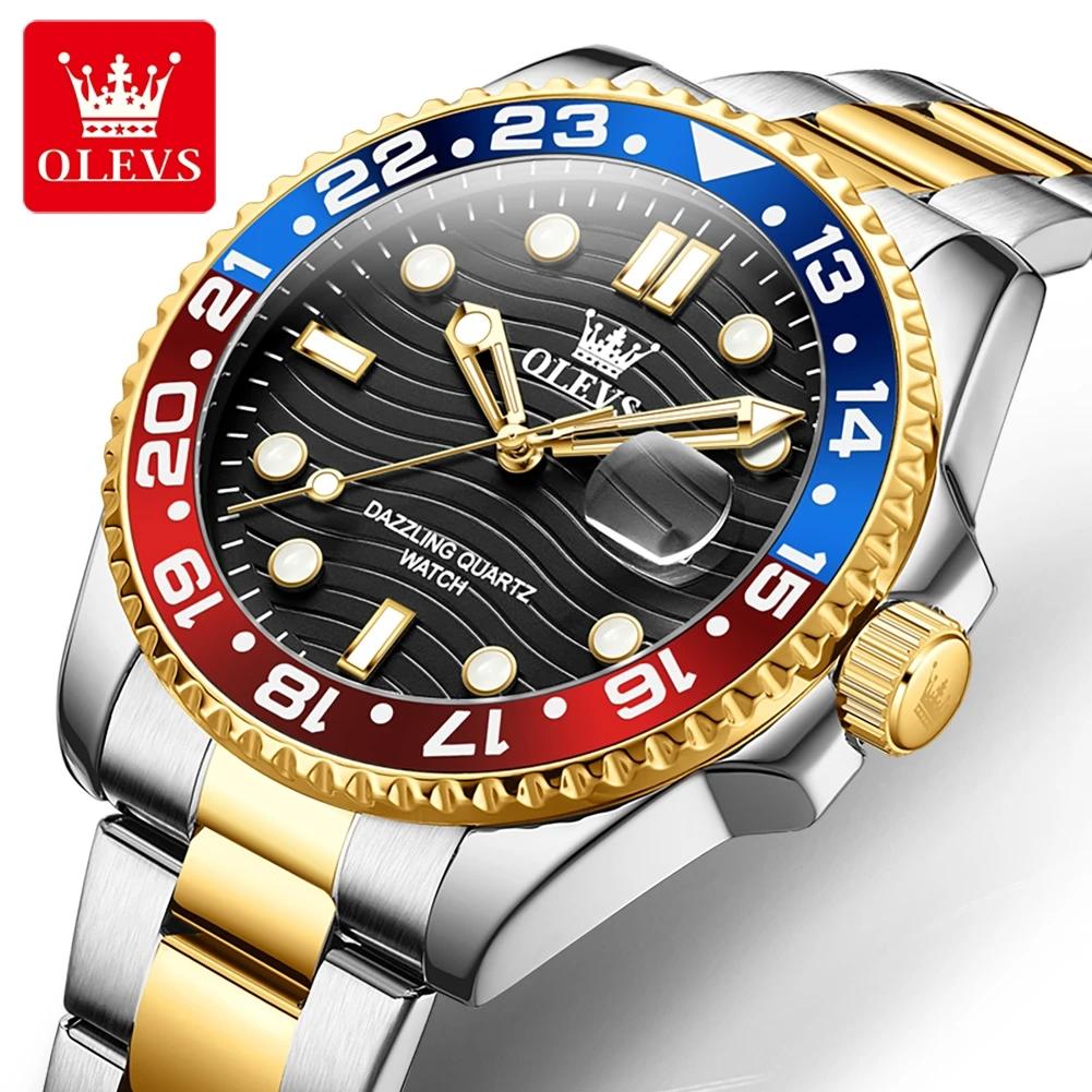 Новые мужские часы Роскошные кварцевые часы для мужчин Green Water Ghose Style Auto Date Diving Series Мужские часы