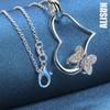 Ожерелье с подвеской в виде бабочки из стерлингового серебра 925 пробы, 18 дюймов, модные свадебные украшения