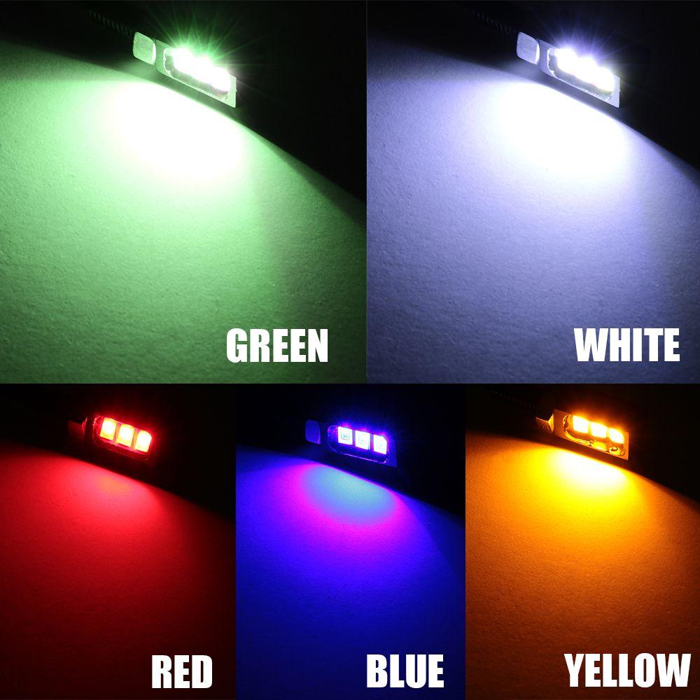 2Pcs New Screw Bolt Auto 3 LED Car Motorcycle Light Lamp License Number Plate