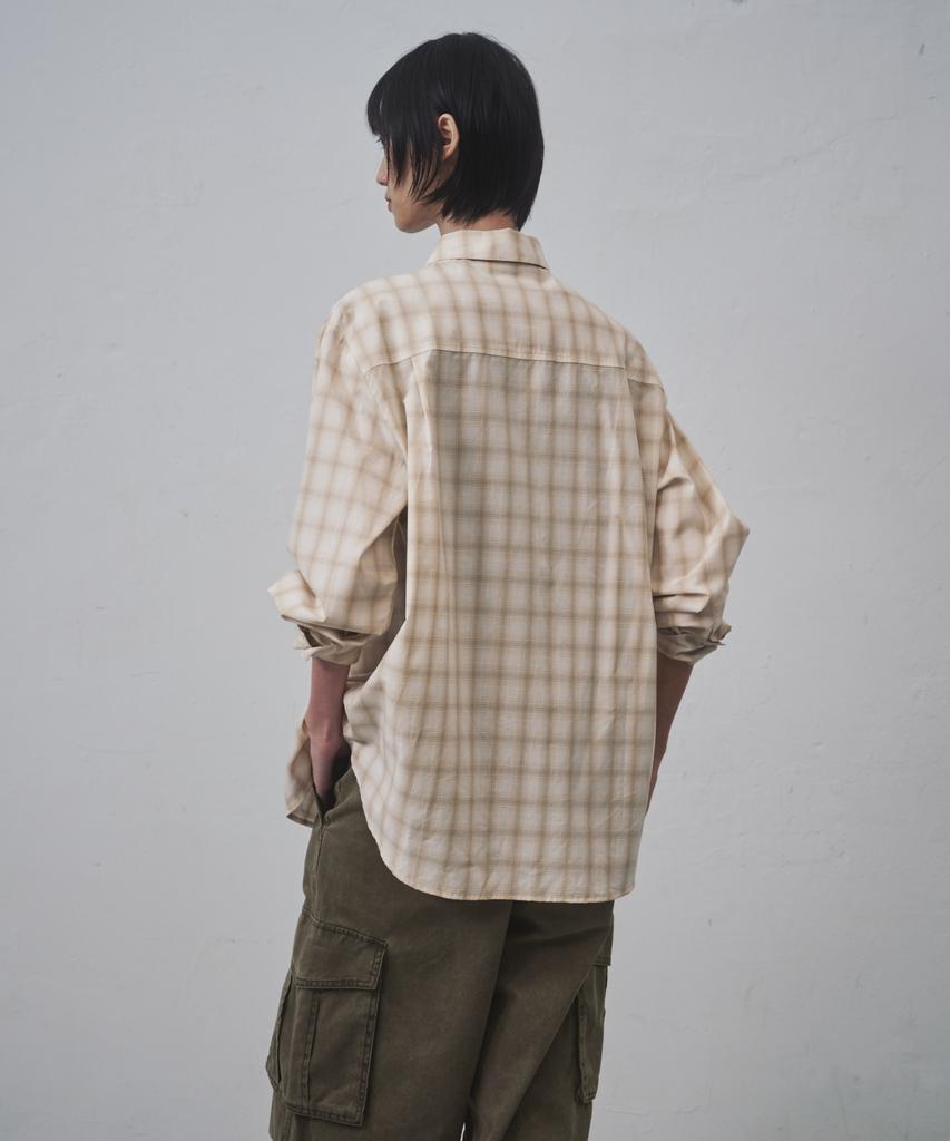 MUSINSA STANDARD WOMAN Women'S Relaxed Plaid Check Shirt [Beige]