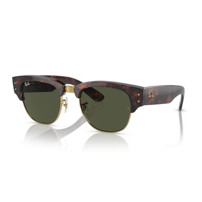 Ray-Ban RB0316S 53 Солнцезащитные очки MEGA CLUBMASTER - Имитация черепахового панциря / Зеленые стеклянные линзы