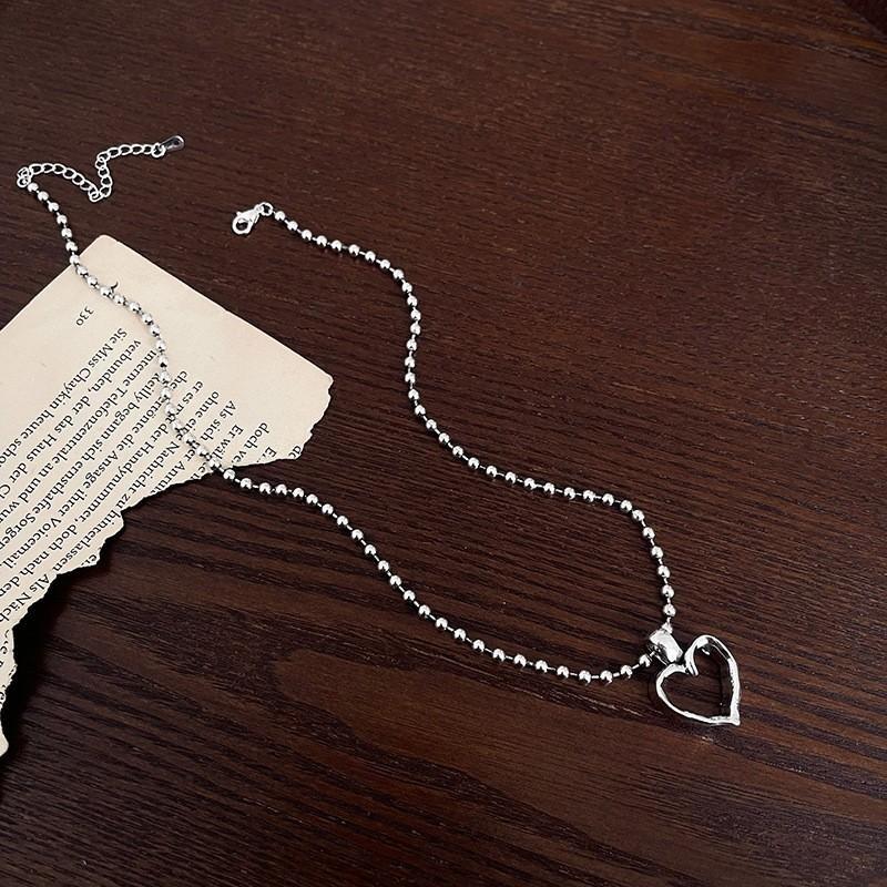 Двойное ожерелье со смайликами и любовью, женская цепочка на ключицу, дизайн Sense Niche Color Beaded Sweater Chain