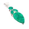 Emerald Gemstone Handmade 925 Sterling Silver Jewelry Pendant 2.48" AH-5187