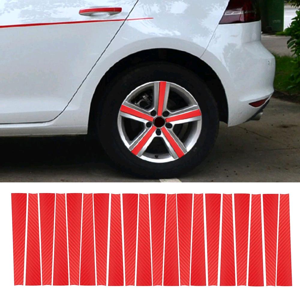 20 шт./компл. наклейка для стайлинга автомобиля, наклейка из углеродного волокна, защитная пленка от царапин, аксессуары для обода ступицы колеса для VW Volkswagen Golf 7