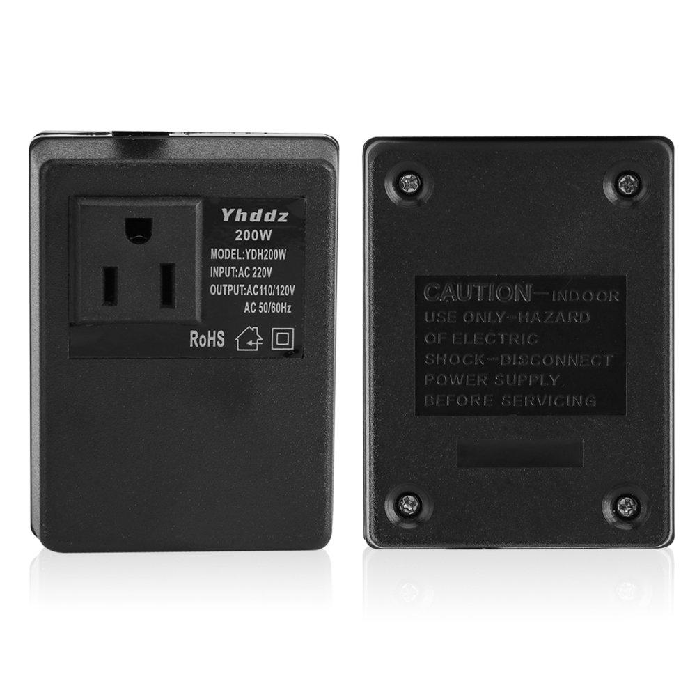 Voltage Travel Electronic International Voltage Converter Transformer 220V to 110V Max 200W Converter,