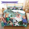 Family Guy Pattern Bedding,Quilt Set Quilt Cover Pillowcase Home Birthday Gift (1 * duvet cover + 2 * pillowcase, without core)