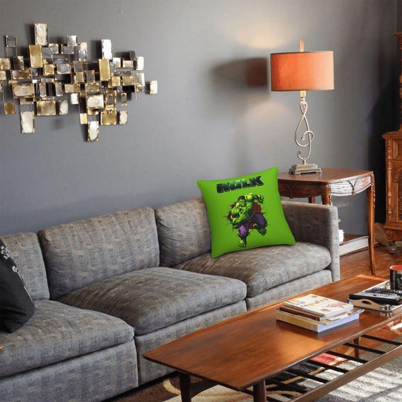 Пользовательские Роскошные Наволочки на Подушки Супергероя Халка 45x45см Мягкая Декоративная Подушка для Автомобиля Квадратная Наволочка